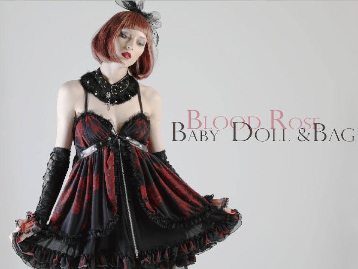 Bloody Rose Baby Doll Dress】 Extremely short length baby doll