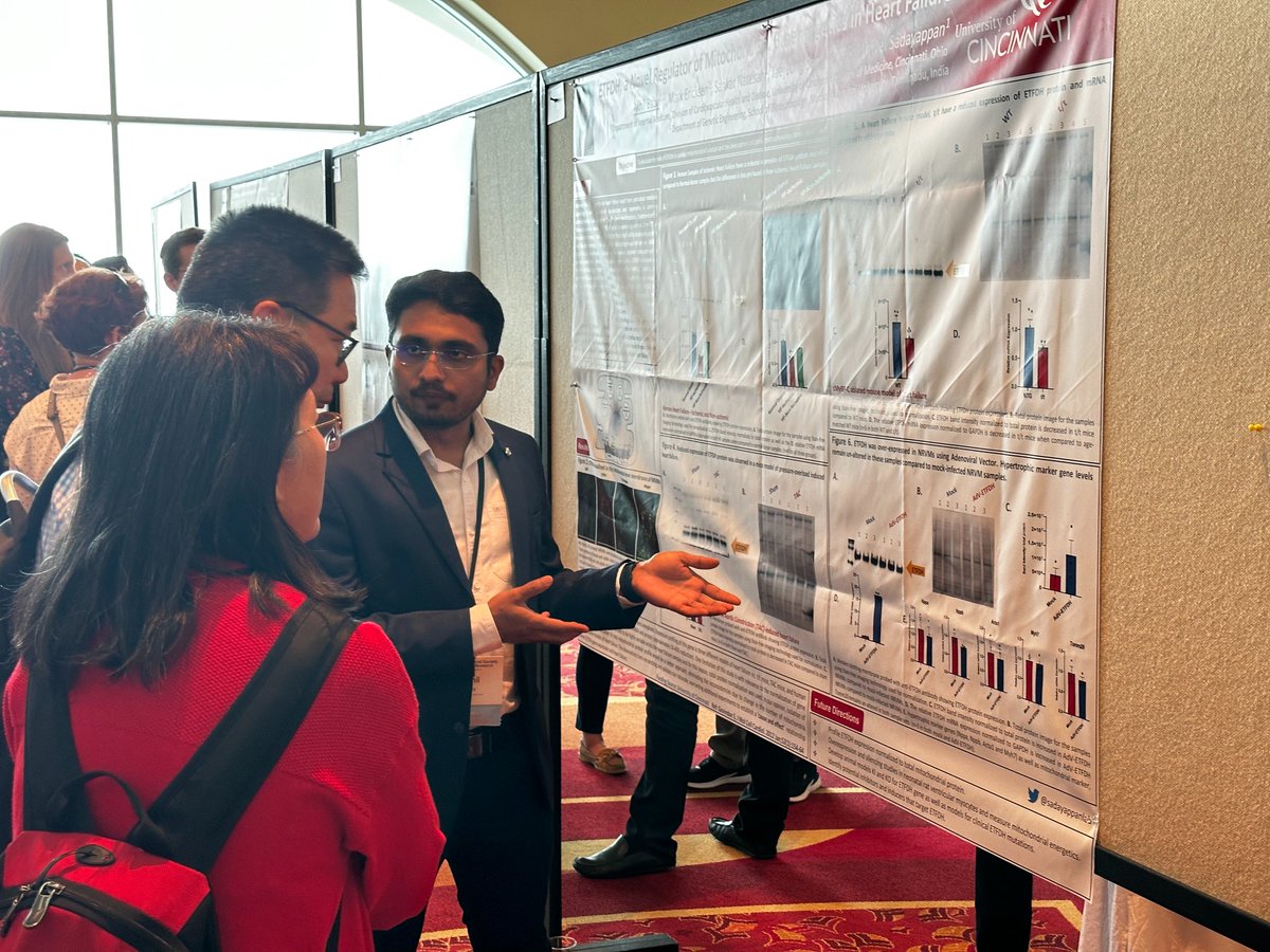 sadayappanlab's tweet image. Trainees @Ananth_Kalyani and @prometh94 from our lab had a great time presenting their work at the 42nd Meeting of 2023 NAS-ISHR in Madison, WI, and actively interacted with the leaders in the field of #MYBPC3 biology. @UCincyMedicine @ISHR_NAS @ECI_ISHR @JMCCardiology @JMCCPlus