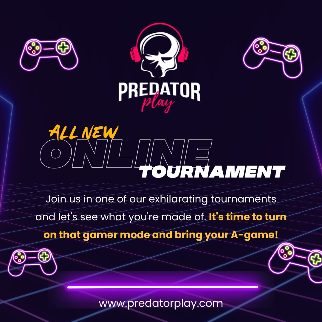 predator_play's tweet photo. Ready to take on the competition and show off your gaming skills? Predator Play's all-new online tournament is your chance to prove yourself as a top-ranked gamer. 

Join us now for an exhilarating and unforgettable gaming experience. It's time to turn on that gamer mode! https://t.co/dJS14OEK9F