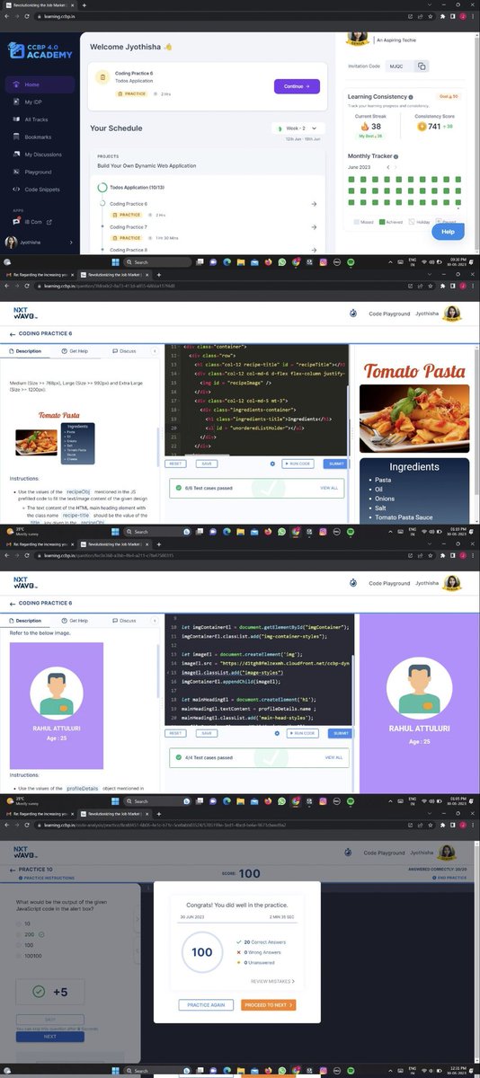 JyothishaB's tweet image. #TIC
Hello... Made June Green
#MakeJuneGreen
#30daysofcodechallenge 
#day30 #javascript 
#nxtwavewrap #rahulattuluri 
@nxtwave_tech 
@rahulattuluri
@sashankreddy07