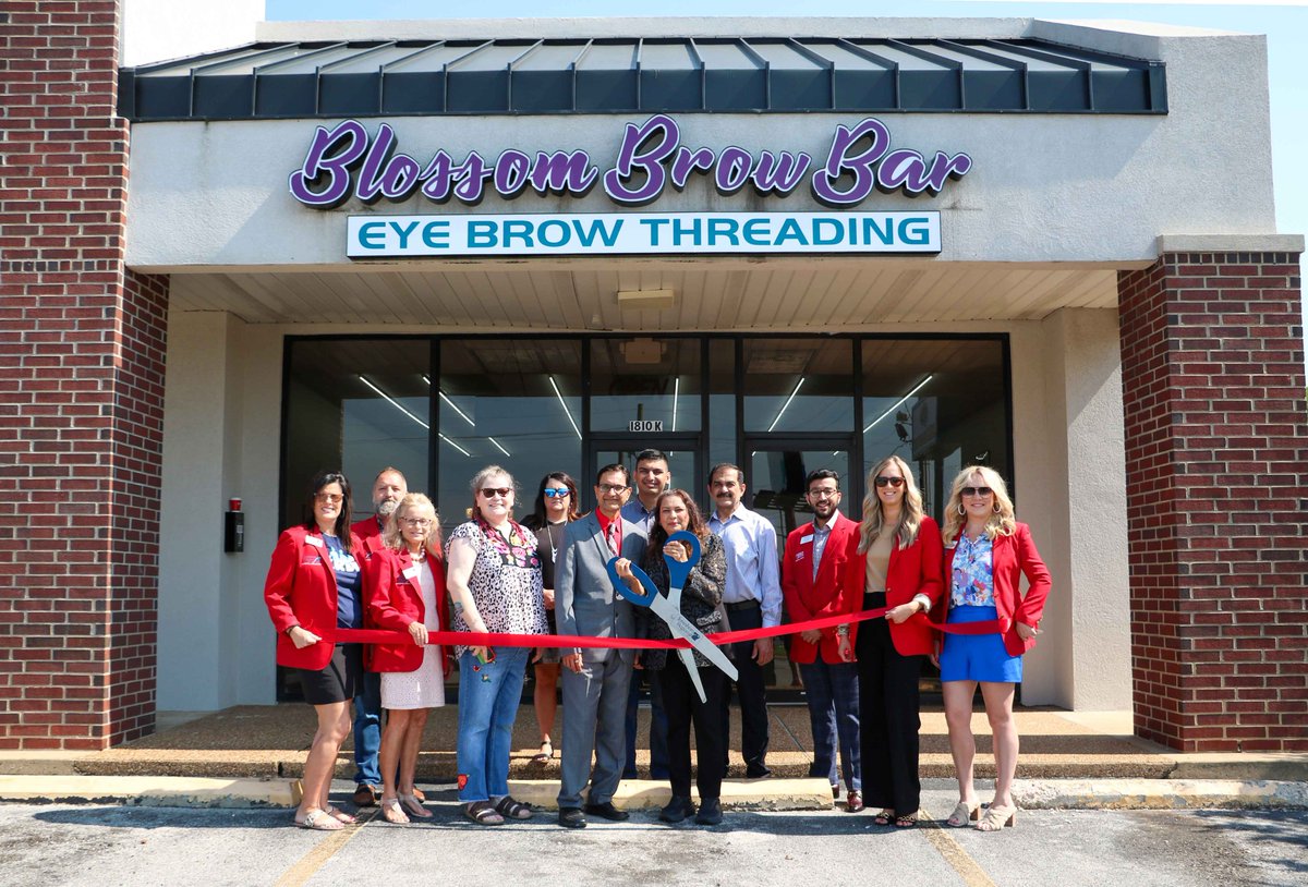 Blossom Brow Bar Eye Brow Threading hosted a Grand Opening event at 1810 E. Highland Drive, Suite K! The owner was located inside Turtle Creek Mall before the tornado, & she is thrilled to finally have a new space to serve Jonesboro. #Jonesboro #JonesboroChamber