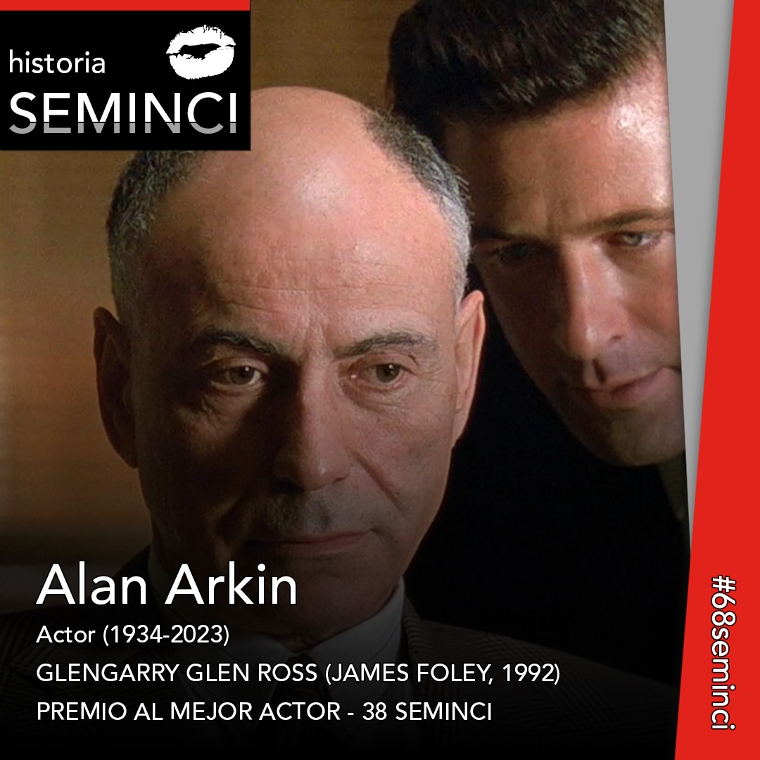 SEMINCI's tweet photo. Alan Arkin, secundario de lujo y ganador del Oscar por 'Pequeña Miss Sunshine', muere a los 89 años. Fue uno de los actores premiados por #GlengarryGlenRoss en la #38Seminci, cuyo jurado otorgó el premio de interpretación masculina a todo el elenco del film de James Foley
#DEP💔 https://t.co/oV3BSjgXjI