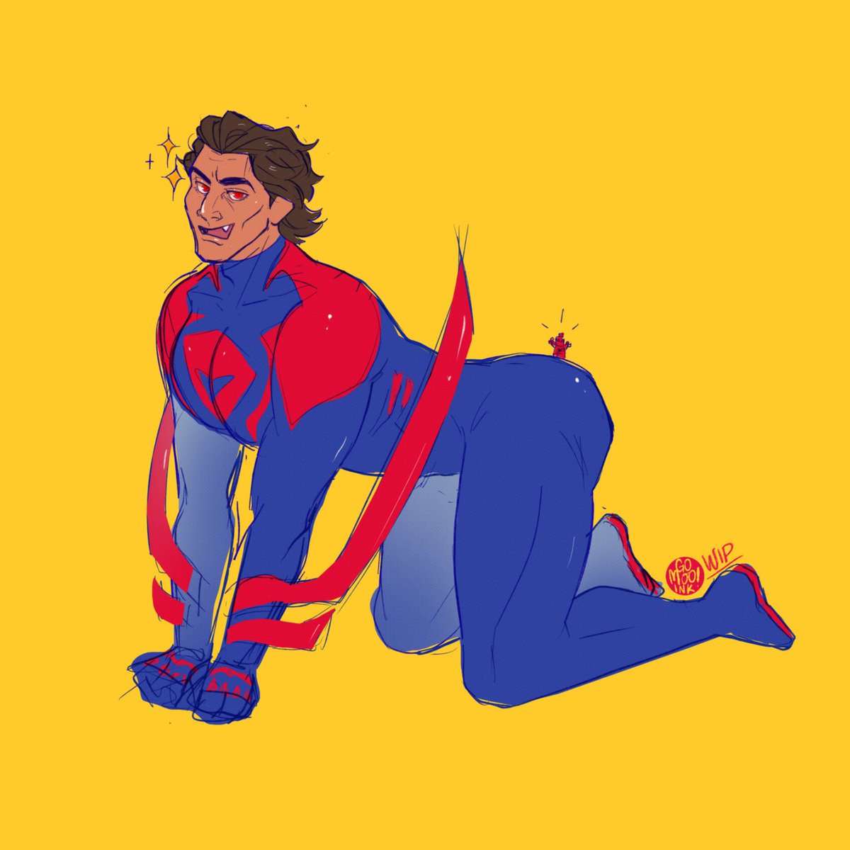 gomooink's tweet photo. will be a sticker eventually lol 
#MiguelOHara #SpiderVerse #lego99 (kinda sorta) https://t.co/wjxXeBzBeK
