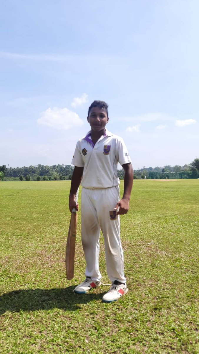 #LionsRoar# Captain Adhish Ubayasiri scored 2nd consecutive half century 60 runs against Kottawa Darmapala Vidyalaya in U15 National school tournament #BSC LIONS# <a href="/aruna4cricket/">Aruna Batapolaarchchi</a> <a href="/BSColomboLK/">British Sch Colombo</a>