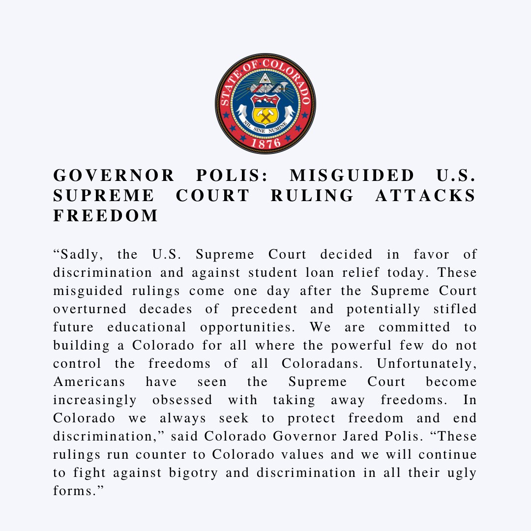 Governor Jared Polis (@govofco) on Twitter photo 