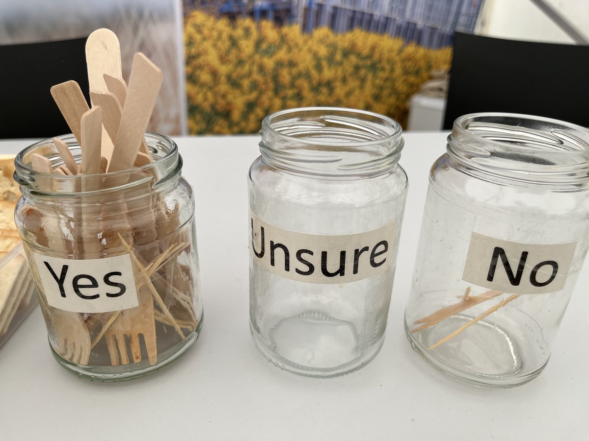 Rowett Institute (@rowett_abdn) on Twitter photo It's one week since <a href="/ScotlandRHShow/">Royal Highland Show</a> 2023, here is what happened in our marquee:
🐟 tinned fish tasting where people vote if they would buy the fish again
✈️letting people weigh out their climate impact with mini jars
🌱vertical farming plant tasters
What should we do next? #RHS It's one week since <a href="/ScotlandRHShow/">Royal Highland Show</a> 2023, here is what happened in our marquee:
🐟 tinned fish tasting where people vote if they would buy the fish again
✈️letting people weigh out their climate impact with mini jars
🌱vertical farming plant tasters
What should we do next? #RHS