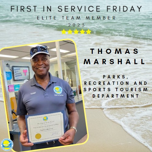 MyrtleBeachGov's tweet image. Congratulations, Thomas Marshall!  #FirstinService