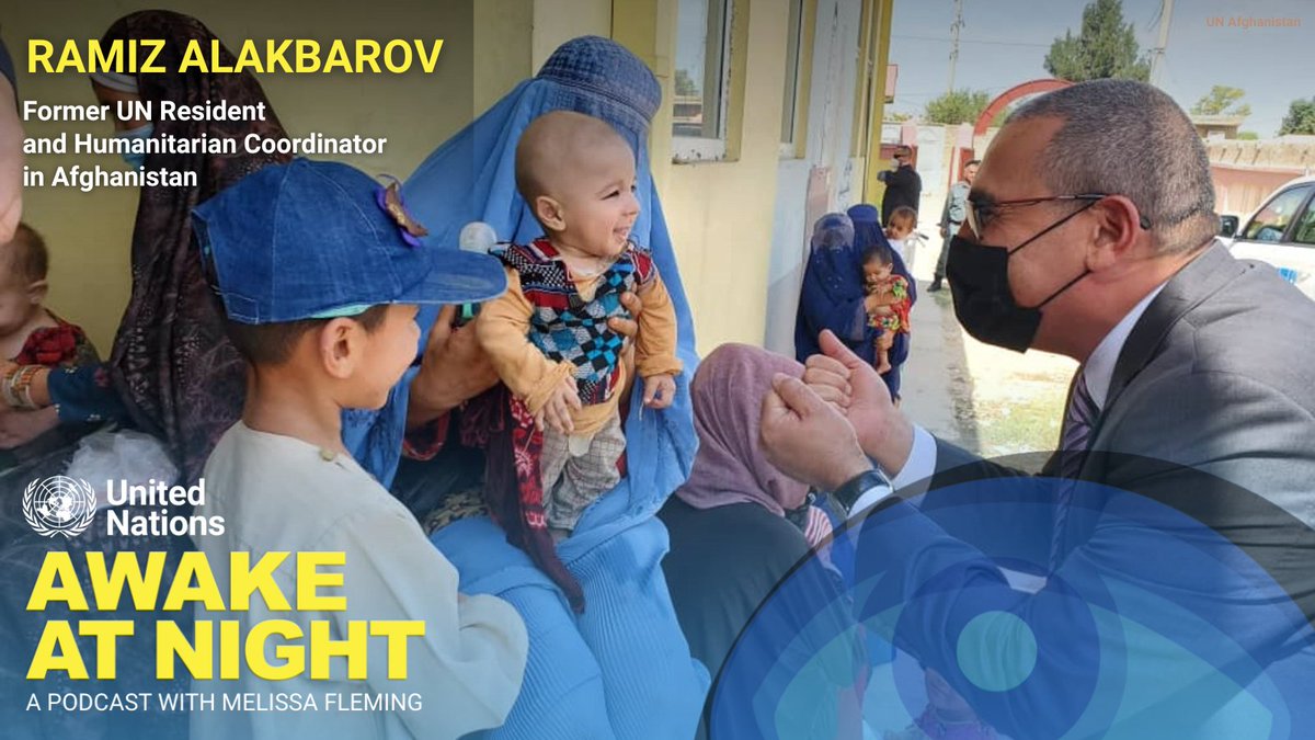 UN's tweet photo. “We are the last, best hope that humanity has – and we have to stand for it.

For many we represent this larger world of justice, the moral compass. We must keep that.”

– Former @UNAMAnews deputy head @RamizAlakbarov on our Awake At Night podcast. https://t.co/Cb9NvE6HUO https://t.co/JsUpeq7xZK