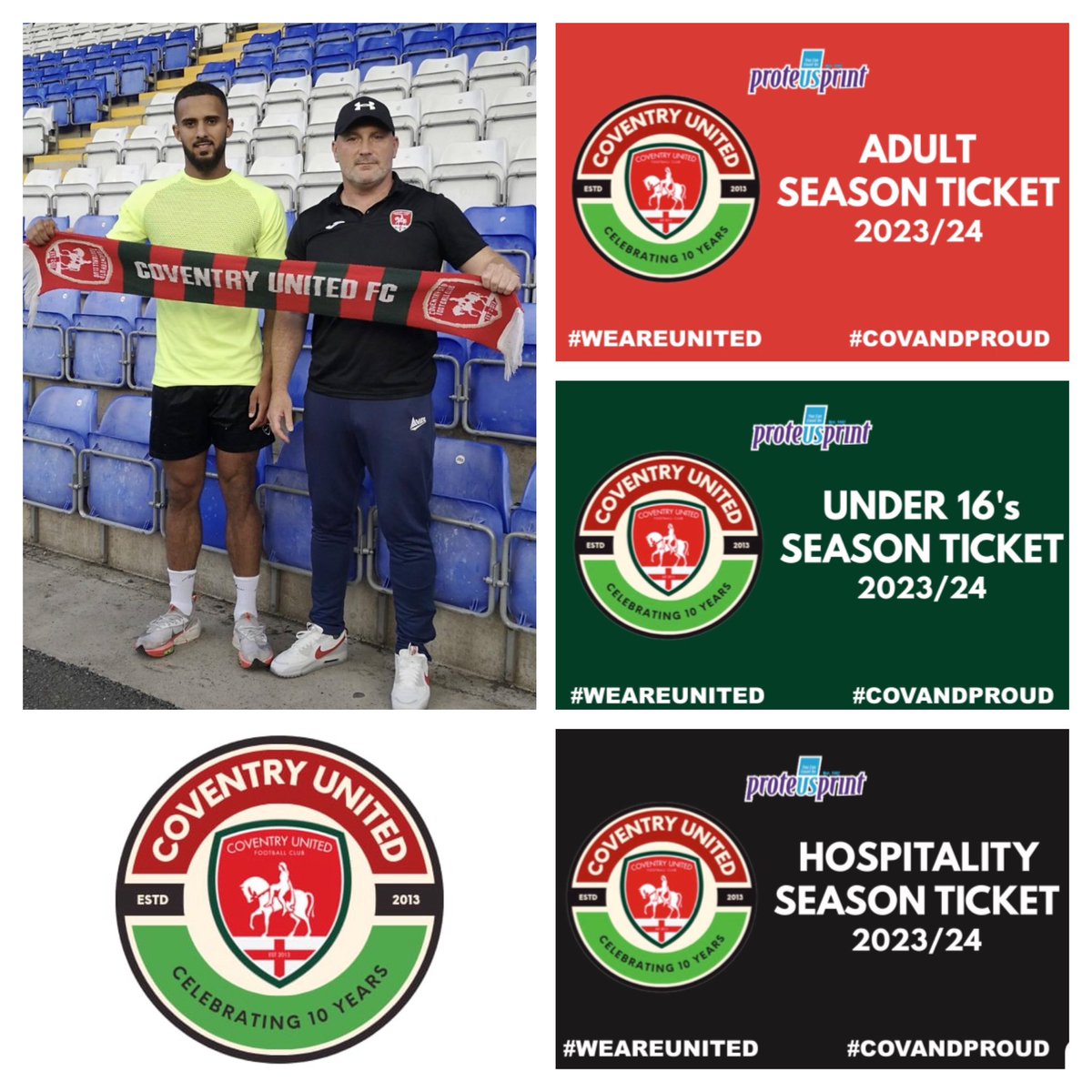 Our Season tickets are looking great for the new 2023/24 season. Keep your eye on social media later tonight for Season Ticket and Match Day Prices all to be revealed shortly.  #weareunited #covandproud