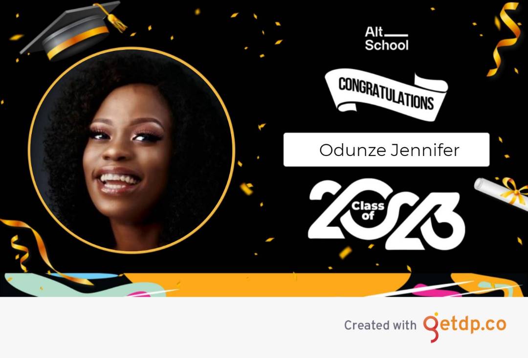 jennydunix's tweet photo. @TabithaKavyu 🎓🎉 Grateful and proud to announce my graduation from @AltSchoolAfrica as a Frontend Developer! 🚀✨ . Grateful for the journey, learning and support from tutors, peers and Altschool Community. New chapter, web magic 🌐✨ #AltGrad2023 #AltSchoolAfrica https://t.co/u3aAInF5ea
