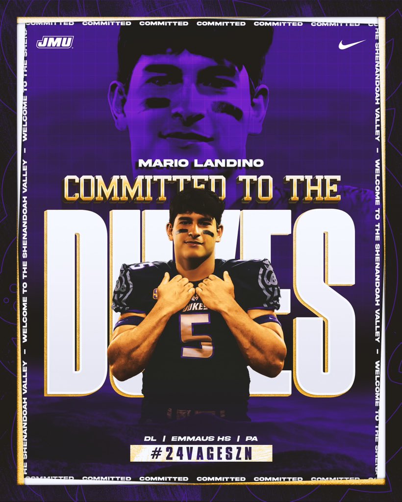 landinomario72's tweet image. COMMITTED!! AGTG!!🙏🏽#GoDukes @JMUCurtCignetti @Coach_PatKuntz @JMUFootball @harfair @EmmausFootball
