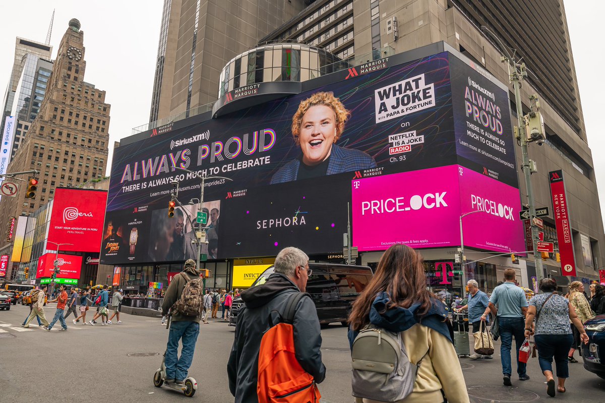There is truly no greater gift than being who you are. Getting to a point in my career where a @netflixisajoke radio billboard in NYC is celebrating pride with my face on it, there are no words to describe how that feels. So let this be your reminder to remember always be proud.