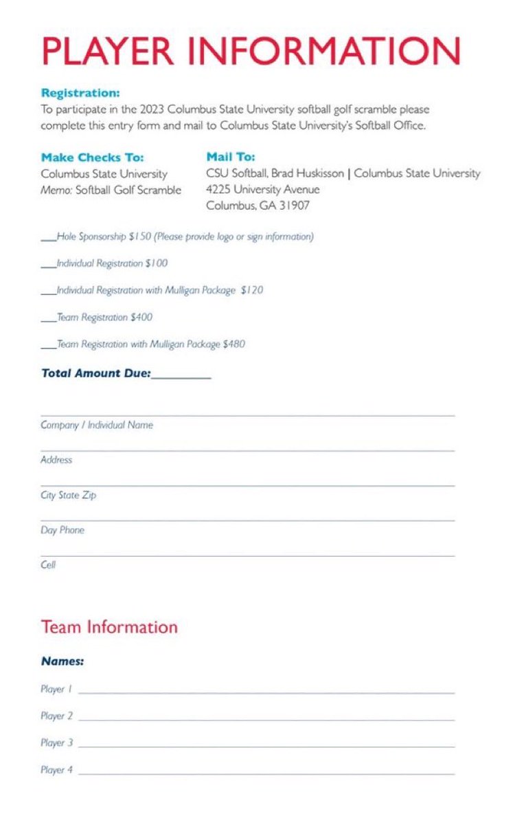 It’s time to tee it up for your Cougars. 

Below is information about our annual golf scramble. All monies go towards buying gear such as balls, bats, cleats, and much more for the team. 

See a coach or player for more details.