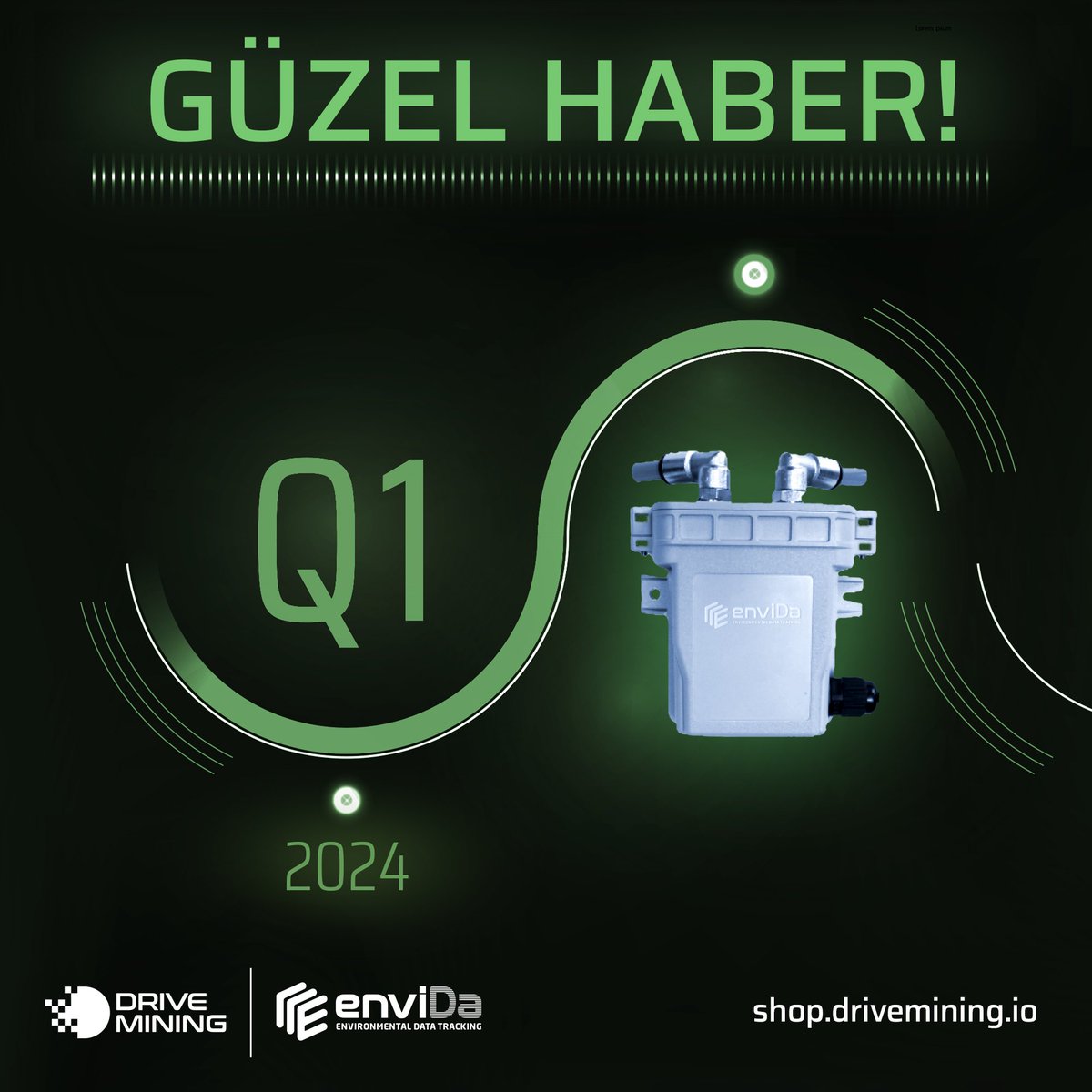 EnviDa, heyecanla duyuruyor!
2024’ün birinci çeyreğinden itibaren EnviDa Token ($EDAT) kullanarak Shop.drivemining.io adresinden ileri teknoloji EM1 Çevresel Sensörü'nü satın alabilirsiniz. 🌿

 #EnviDa #EM1Sensor #Sustainability #EnvironmentalMonitoring #Edat