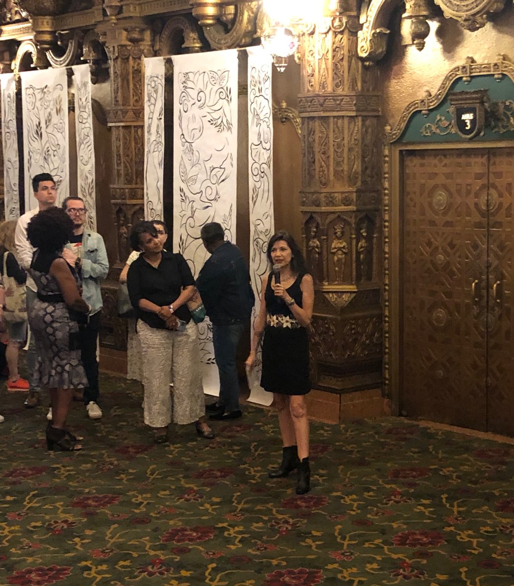Cheers for @andreaarroyoart & the unveiling of her #art installation at @UnitedPalaceNYC to kick off Uptown Arts Stroll with Northern Manhattan Arts Alliance @NoMAAarts