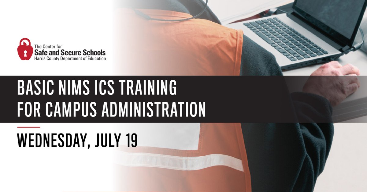 LAST CHANCE TO REGISTER!
📣 Calling all emergency management professionals! Enhance your incident management skills with our Basic NIMS ICS Training workshop. 

Register today to become a crucial asset in protecting your community.
workshops.hcde-texas.org/prod/emc00/reg…