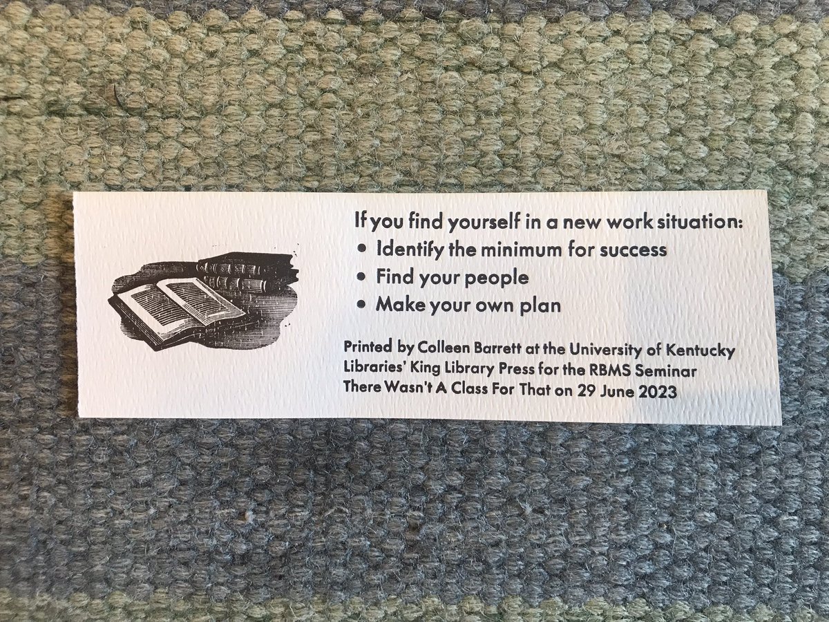 anna_opryszko's tweet photo. Two of my favorite #RBMS23 souvenirs: bookmark courtesy of @Colleenlovesbks, Polaroid courtesy of @FunkeBooks. Sad to be leaving but excited to continue returning! https://t.co/0nYMpp1m3p