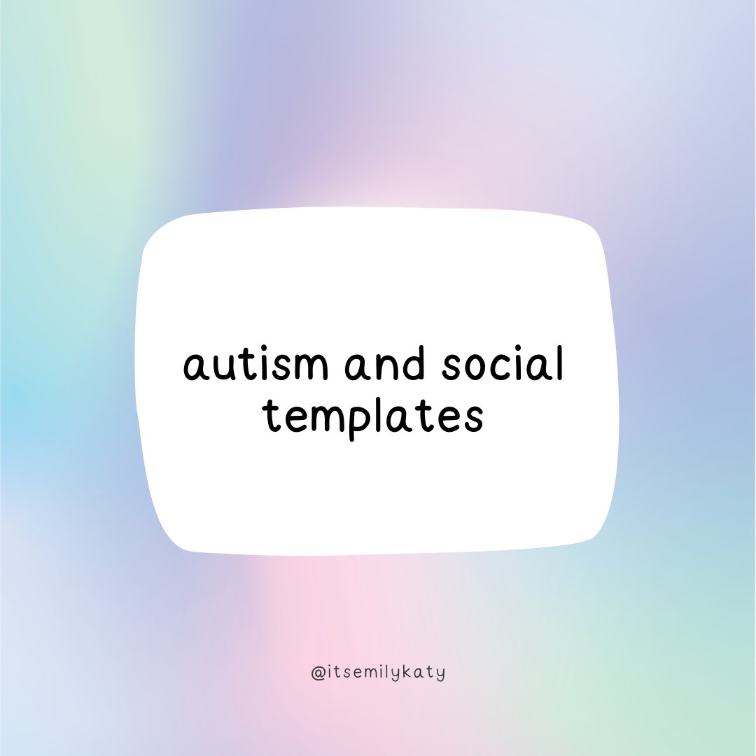Autism and social templates - a thread.
