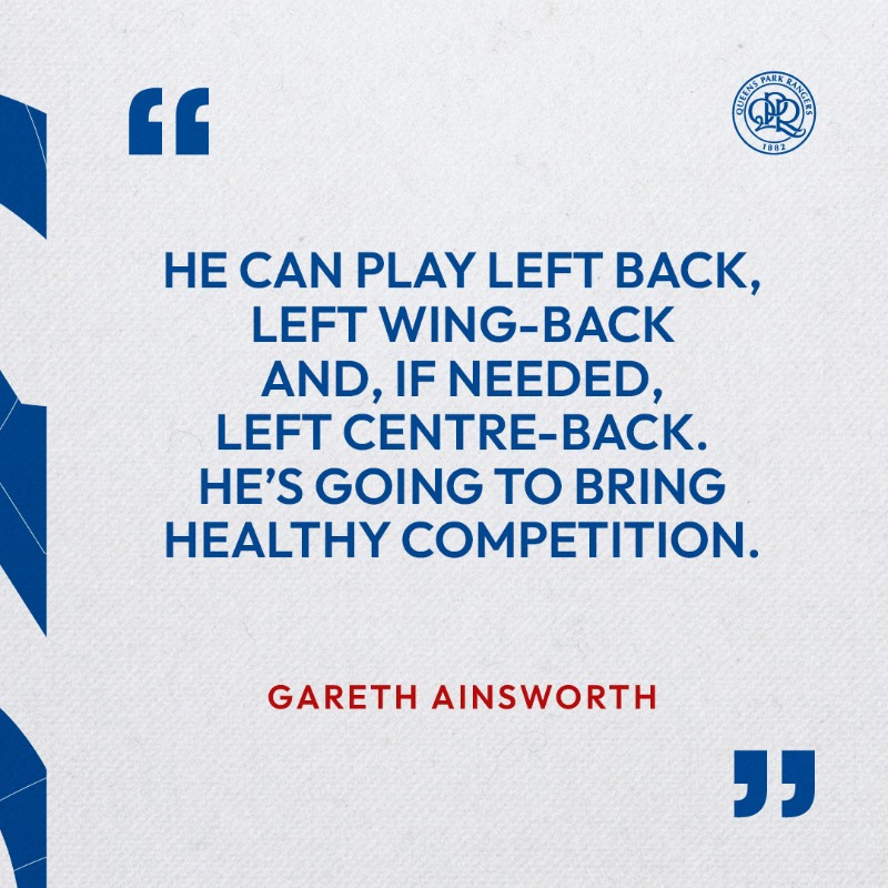 QPR's tweet photo. ✌️ The gaffer's second summer signing.

Bringing competition to the left ⬅️

#QPR | #EFL