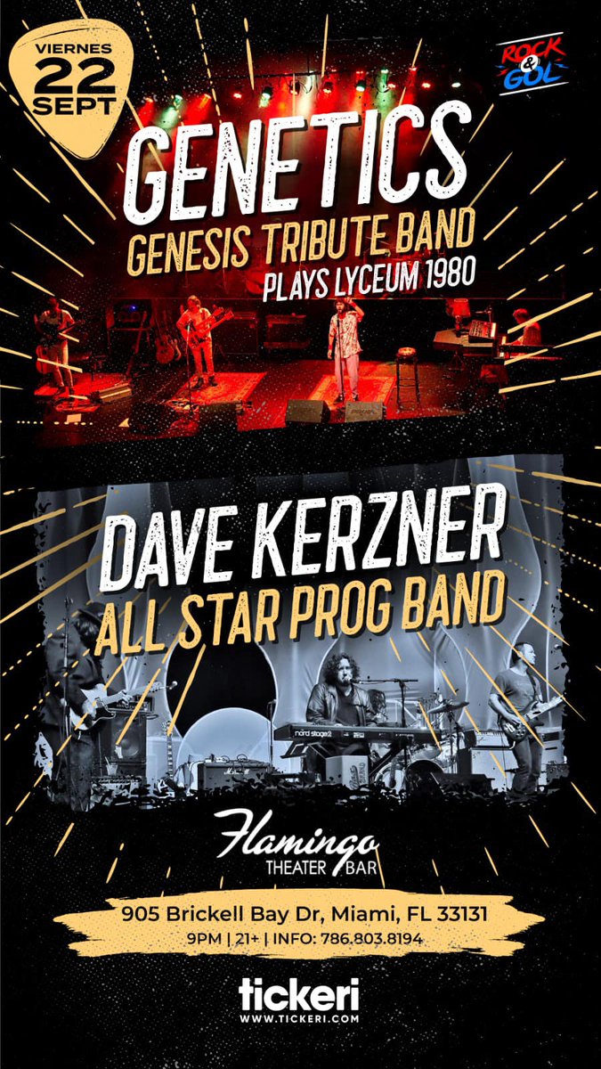 joserael's tweet image. GREAT NEWS: FIRST SHOW IN USA! In September and October #Genetics will be touring the East Coast with the #DaveKerzner Band.