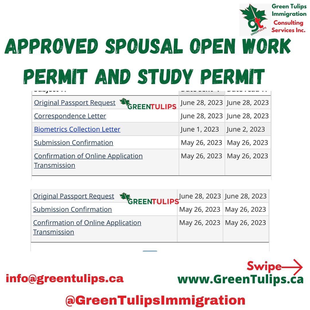 GreenTulipsImm's tweet image. Husband landed in Canada in April 2023. Now wife and son get to join him. All glory to God. 

#Canada #CanadianImmigration #SpousalOpenWorkPermit #StudyPermit #SOWP