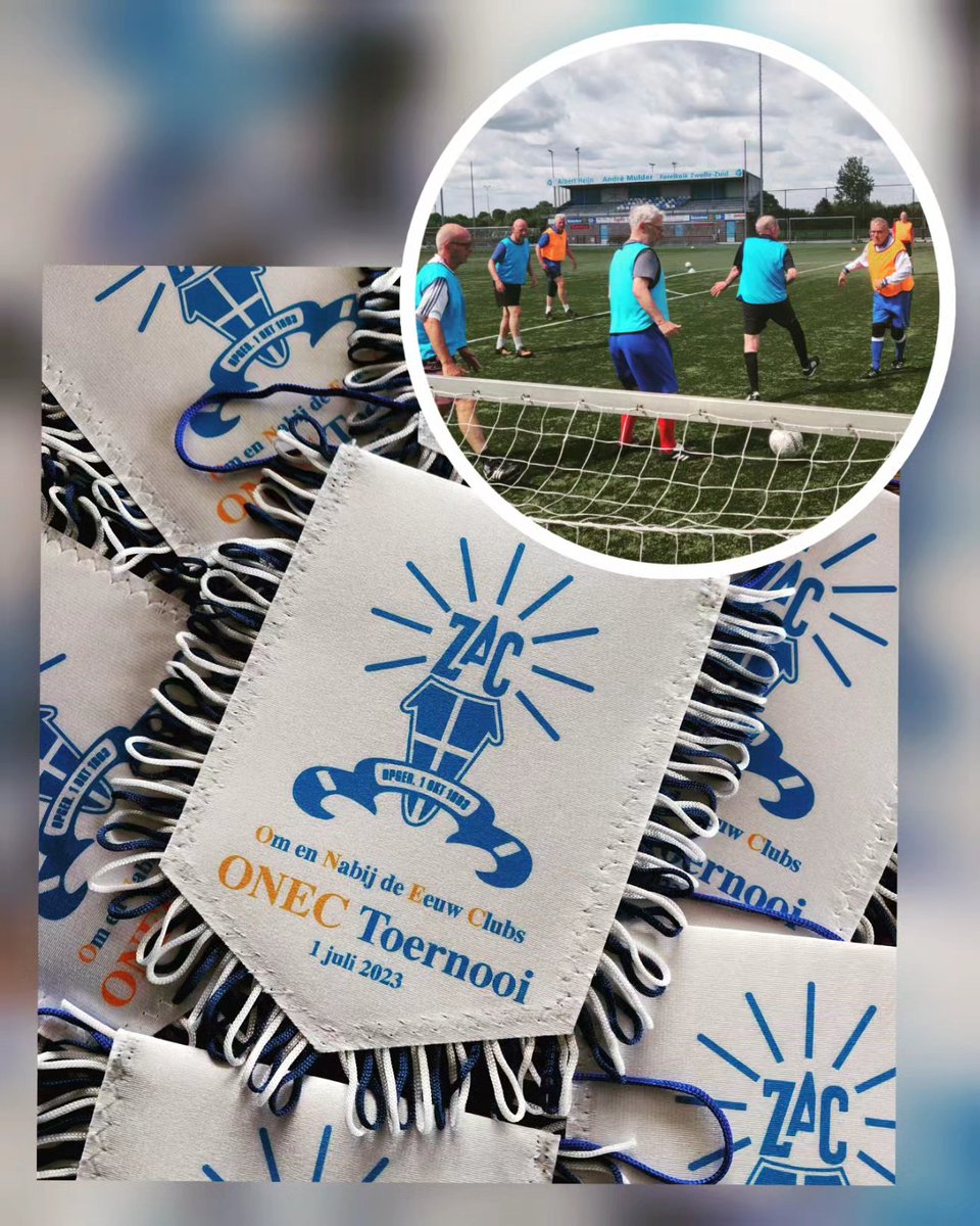 De oudste clubs van Nederland komen morgen naar ZAC voor het ONEC Toernooi, een gezellig 7x7 toernooi op half veld.

ONEC staat voor Om en Nabij de Eeuw Clubs: 24 voetbalclubs die rond 1900 zijn opgericht. 

Er doen 6 ZAC teams mee. Publiek is welkom!👇
 zac.nl/1/798/oudste-c…
