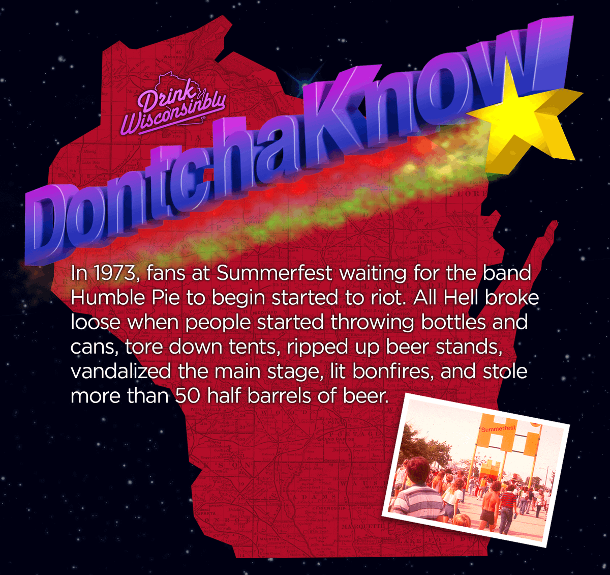 DrinkWi's tweet photo. #DontchaKnow #FridayFunFact #ThinkWisconsinbly @Summerfest https://t.co/WjYFQeZs3j