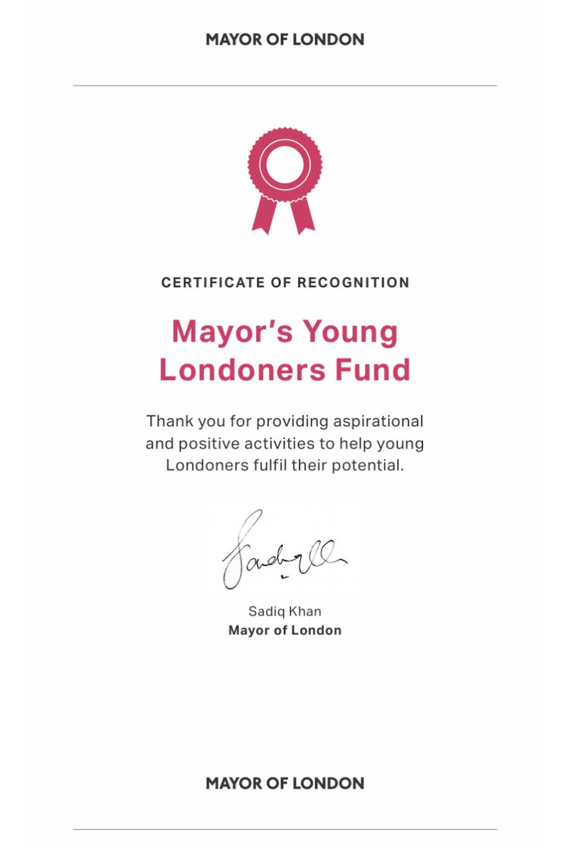 PegasusOpera's tweet photo. ⁦Delighted to receive recognition from for our music #mentoring programme ⁦@MayorofLondon⁩ ⁦@LDN_Culture⁩ #opera #blackopera #music https://t.co/6IhDaXbCrl
