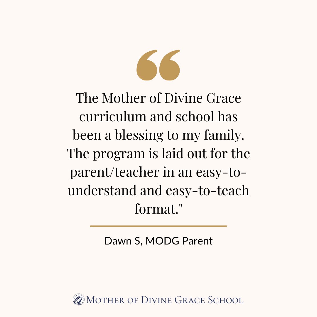 'The Mother of Divine Grace curriculum and school has been a blessing to my family. The program is laid out for the parent/teacher in an easy-to-understand and easy-to-teach format.'- Dawn S, MODG Parent
#classicaleducation #homeschooling #catholiceducation #catholichomeschooling