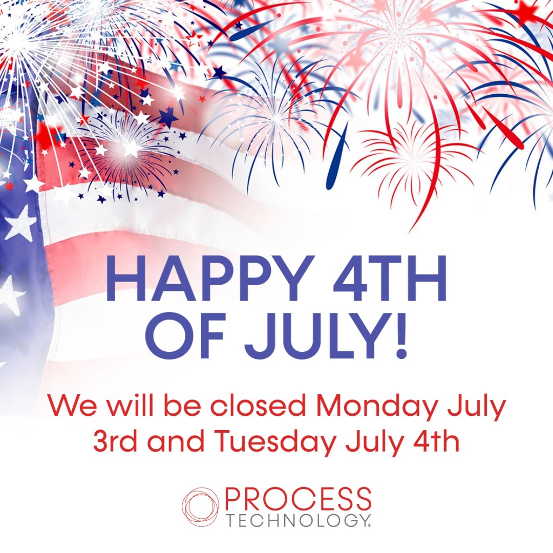 Happy 4th of July! Process Technology will be closed Monday, July 3rd and Tuesday, July 4th #4thofJuly #IndependenceDay #fireworks #July4th