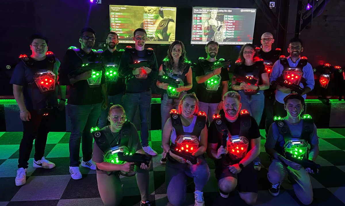 🎉 Birmingham Office Social! 🔫 Some of the Ridge team took a break from the busy work schedule last night and enjoyed a well deserved night out getting stuck in to some thrilling laser tag! The event was a great success and as well as some friendly competition!