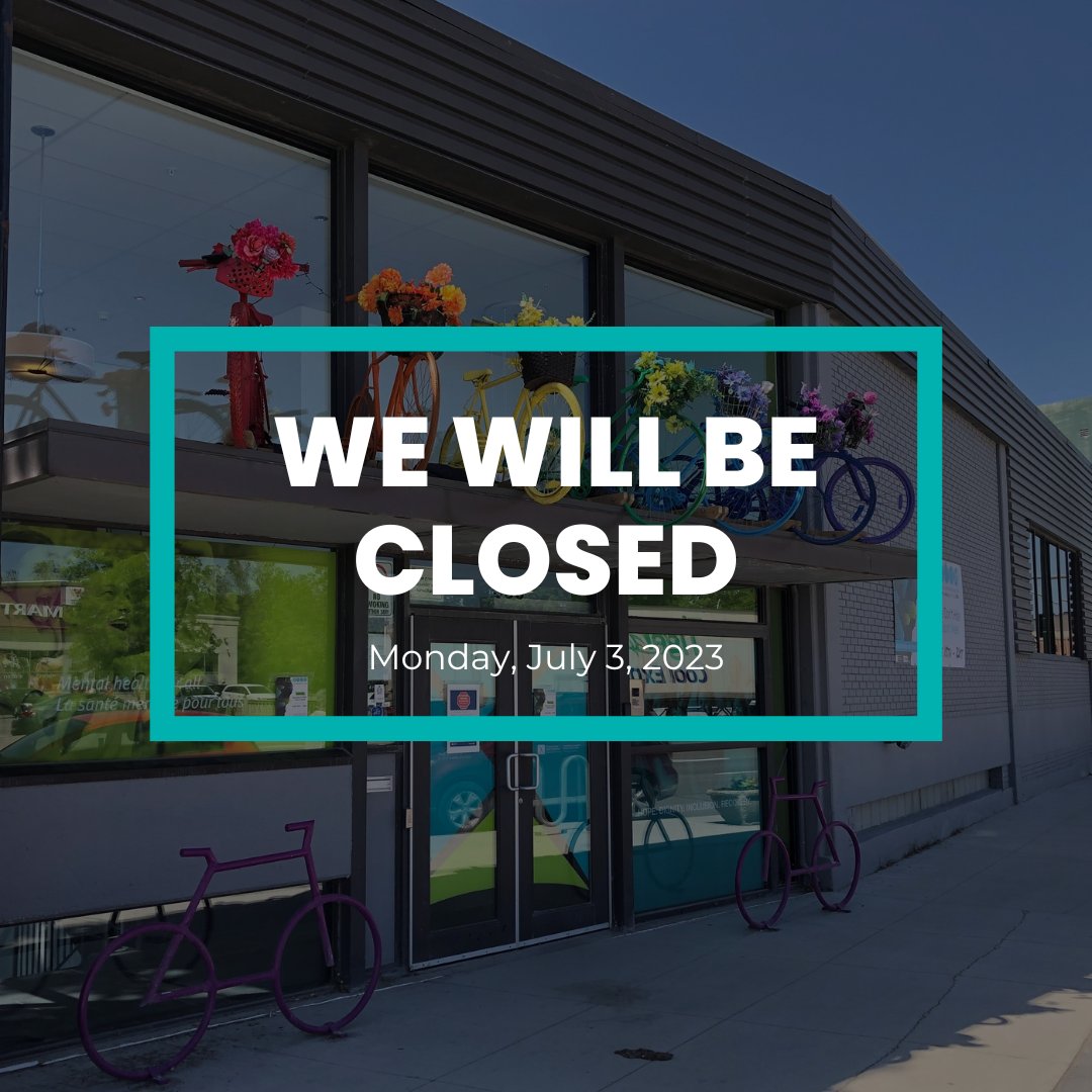 CMHA Manitoba and Winnipeg will be closed Monday, July 3rd, for the long weekend! Enjoy the sun, and we look forward to seeing you all again on Tuesday, July 4th!