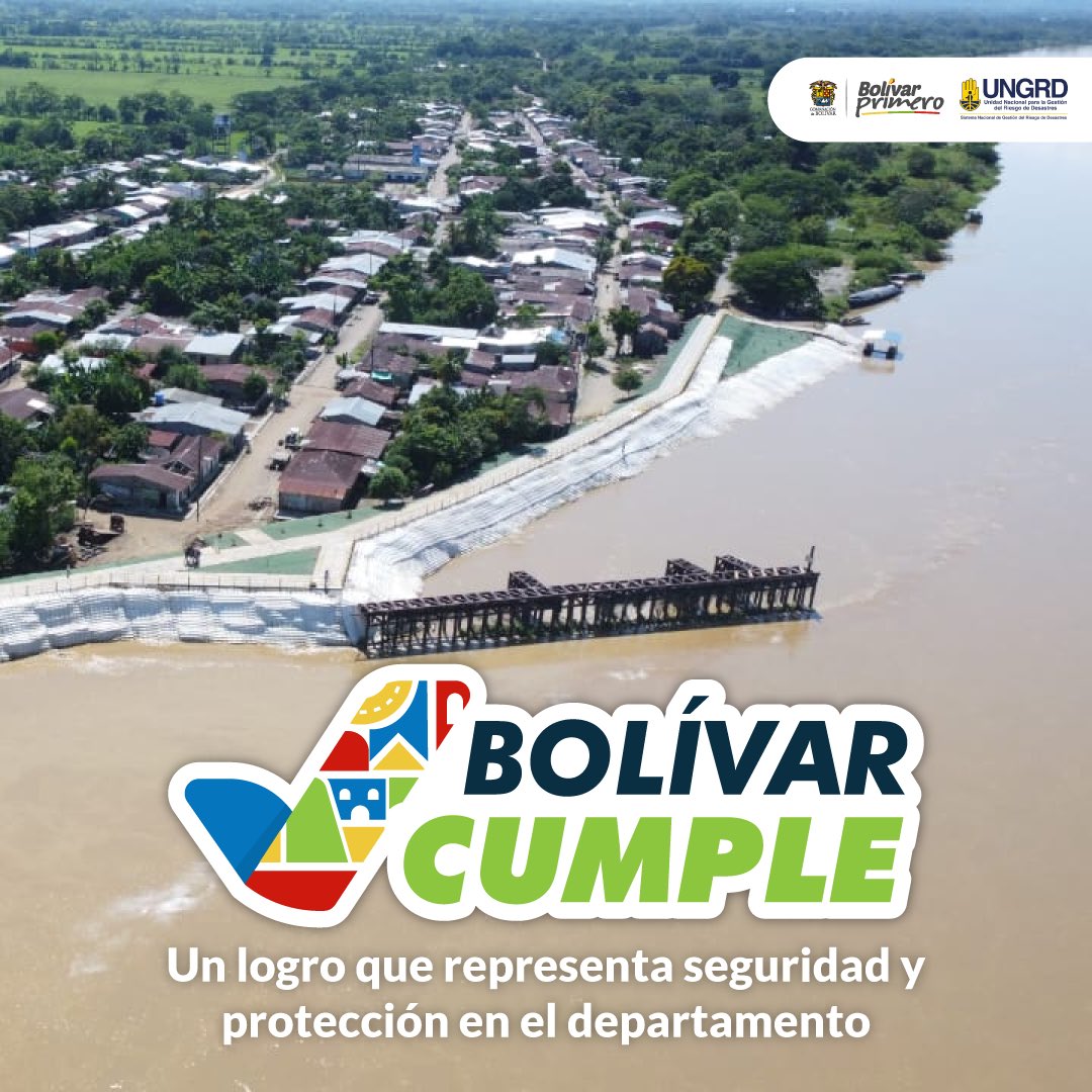 ✅BOLÍVAR CUMPLE con las obras de mitigación y protección en el Corregimiento de Tenche - San Jacinto del Cauca🇱🇹

La amenaza por inundaciones y el drama de los habitantes del corregimiento llega a su FIN, gracias al trabajo conjunto con la <a href="/UNGRD/">UNGRD🇨🇴</a> y <a href="/GobDeBolivar/">Gobernación de Bolívar</a>.