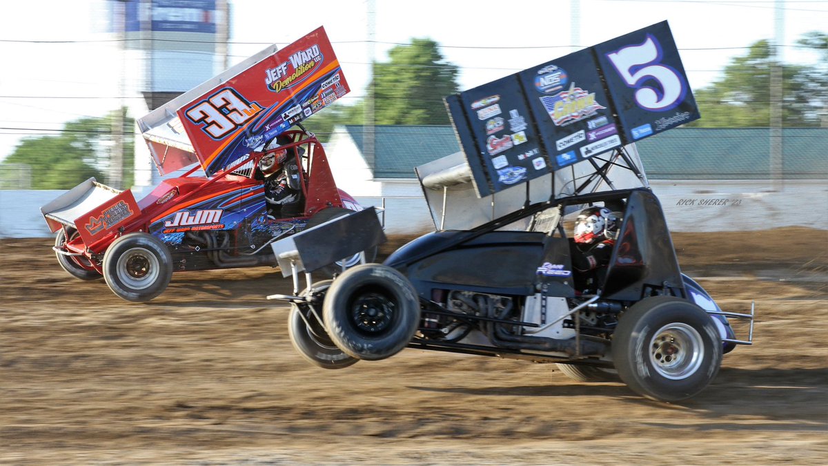 Photos of #AFCS 410s in action last Saturday at <a href="/FremontSpeedway/">Fremont Speedway</a>!  

📸: Rick Sherer