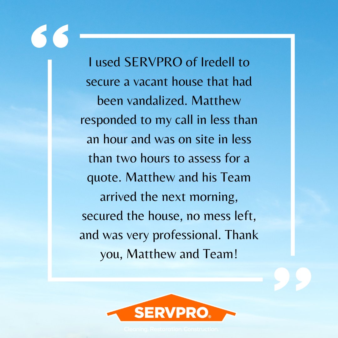 Today our Five Star Friday gets dedicated to Matthew and our excellent SERVPRO TEAM! Thank you for all the hard work and dedication; we appreciate all of you!  ⭐⭐⭐⭐⭐ #SERVPRO#FIVESTARFRIDAY