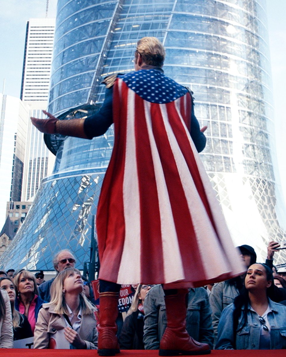 VoughtIntl's tweet image. This Fourth of July, we take a moment to honor American heroes everywhere. Starting with Homelander, of course. He’s every bit a symbol of American freedom as the bald eagle, but only one proudly wears the flag every day. Happy Fourth, and thank you Homelander!