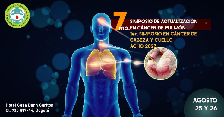 Agéndese con el 7mo Simposio de actualización en cáncer de pulmón y 1er Simposio en cáncer de cabeza y cuello. ¡Los esperamos! 📍Lugar: Calle 93b # 19-44, Bogotá 🗓️Fecha: 25 y 26 de Agosto.