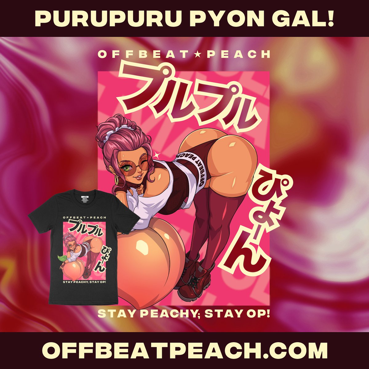 offbeatpeach's tweet photo. "When everything in the world doesn't go your way, all you gotta do is to just stay peachy!"

NEW MERCH DROP!!!! Featuring new sticker set of our mascot that we did a small release at Tsumicon. Plus, we're BOUNCING with a new T-Shirt drop to go along with the new artwork Olivia! https://t.co/lUpmxYpo7r