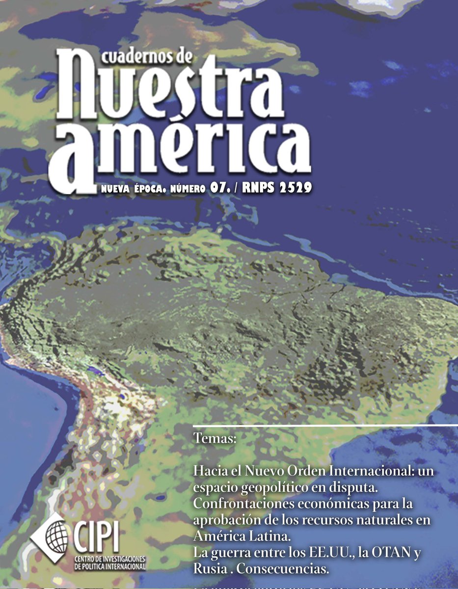 ‼️Disponible No. 07 de Cuadernos de Nuestra América. Puede consultarse en el siguiente link 👇
cna.cipi.cu/cna/issue/view…