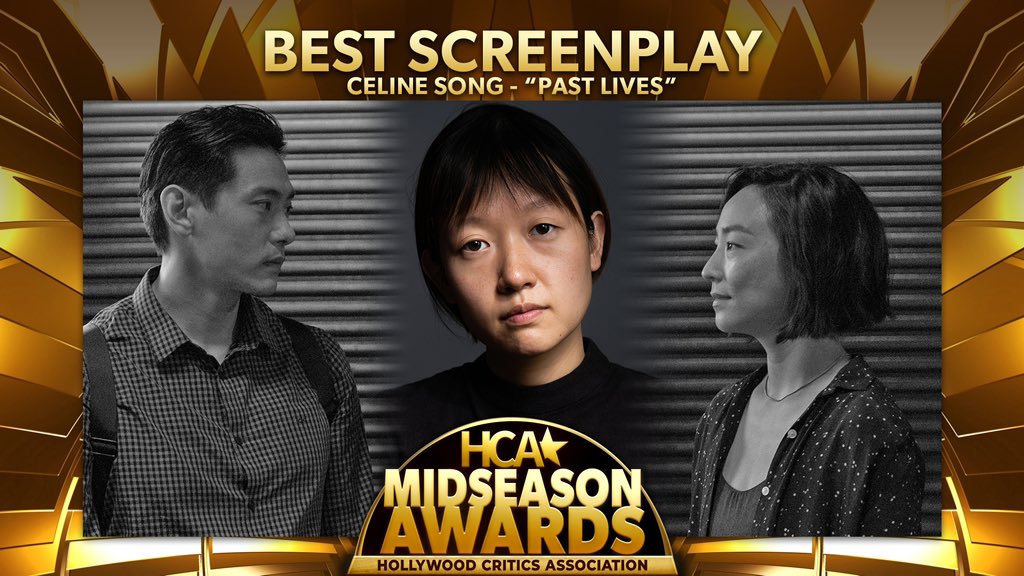 The winner of the 2023 HCA Midseason Awards for Best Screenplay is…

Celine Song, Past Lives 

Runner-Up: Alex Convery, Air 

#HCAMidseasonAwards #PastLives #PastLivesMovie #BestScreenplay #CelineSong