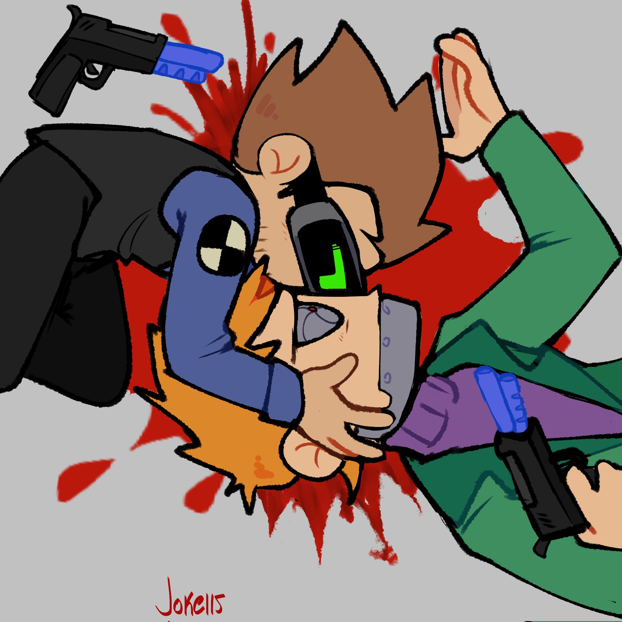 JOKEIIS on X: partners in crime 💙💜 #eddsworld #tom #matt #matttom  #tommatt  / X