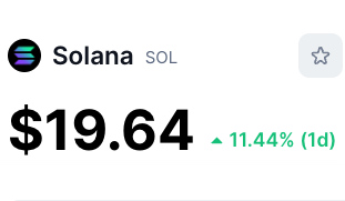 DegenerateNews's tweet photo. BREAKING: $SOL IS $19.64 https://t.co/E08fwjHaXN