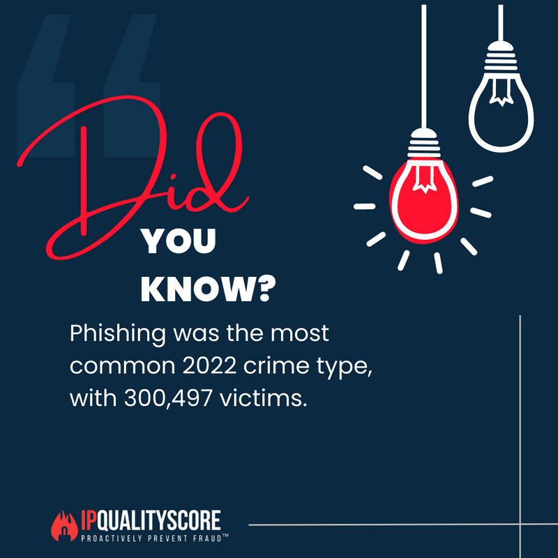 IPQS's tweet image. Phishing remains one of the most common types of cyber attacks. 👥

📆 In 2022 alone, the IC3 FBI Crime report revealed 300,497 victims and a loss of approximately $52 million from phishing scams. 

Source: Techopedia

#IPQualityScore #ThreatIntelligence #ThreatScore