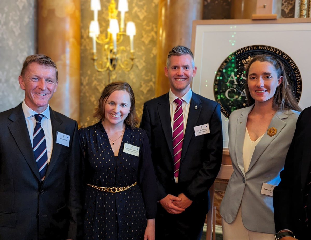 Astro_Rosemary's tweet photo. This week: symposium on Sustainable Space and unveiling of #Astra Carta by HM King Charles III, with @astro_timpeake @Cmdr_Hadfield @DrBrianMay @astro_meganne @AstroJohnMcFall and many more. Fantastic to meet a huge number of people committed to protecting space for everyone 🛰️🪐 https://t.co/ayslGblJ6l