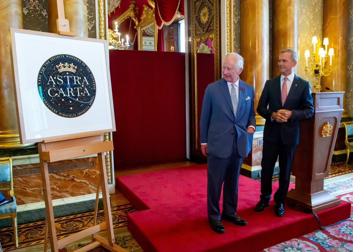 Astro_Rosemary's tweet photo. This week: symposium on Sustainable Space and unveiling of #Astra Carta by HM King Charles III, with @astro_timpeake @Cmdr_Hadfield @DrBrianMay @astro_meganne @AstroJohnMcFall and many more. Fantastic to meet a huge number of people committed to protecting space for everyone 🛰️🪐 https://t.co/ayslGblJ6l