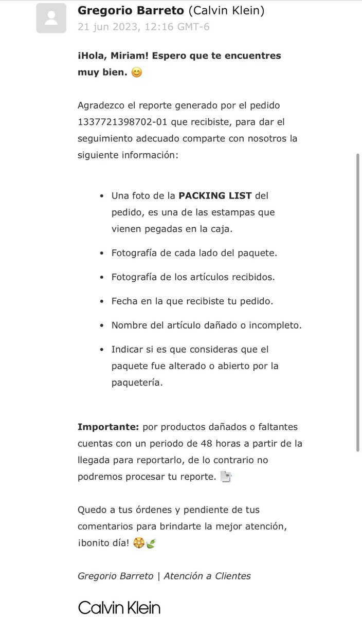 mahirim's tweet photo. NO COMPREN CALVIN KLEIN EN LÍNEA!!!. En la tienda de México me “quitaron” la mercancía y no me la quisieron enviar correctamente!!! CALVIN KLEIN NO RESPETA SUS POLÍTICAS DE COMPRA @CalvinKlein @Profeco https://t.co/ooNjkw4Mv2