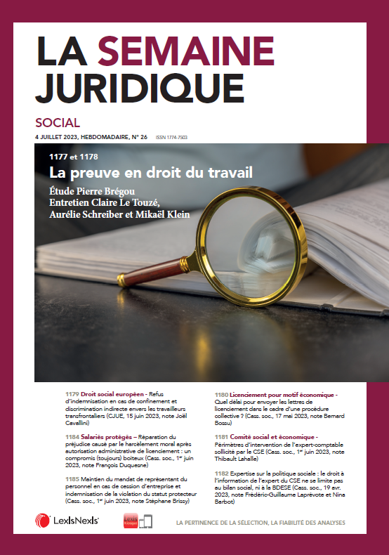 JCP_Social's tweet image. À la une du JCP S n° 26 #Lexis360 #LexisKiosque (lexiskiosque.fr) une étude de P. Brégou : "La preuve, le juge, les parties" et un entretien avec Cl. Le Touzé, A. Schreiber et M. Klein : "Les enquêtes internes en droit social"

Bonne lecture et bon week-end !