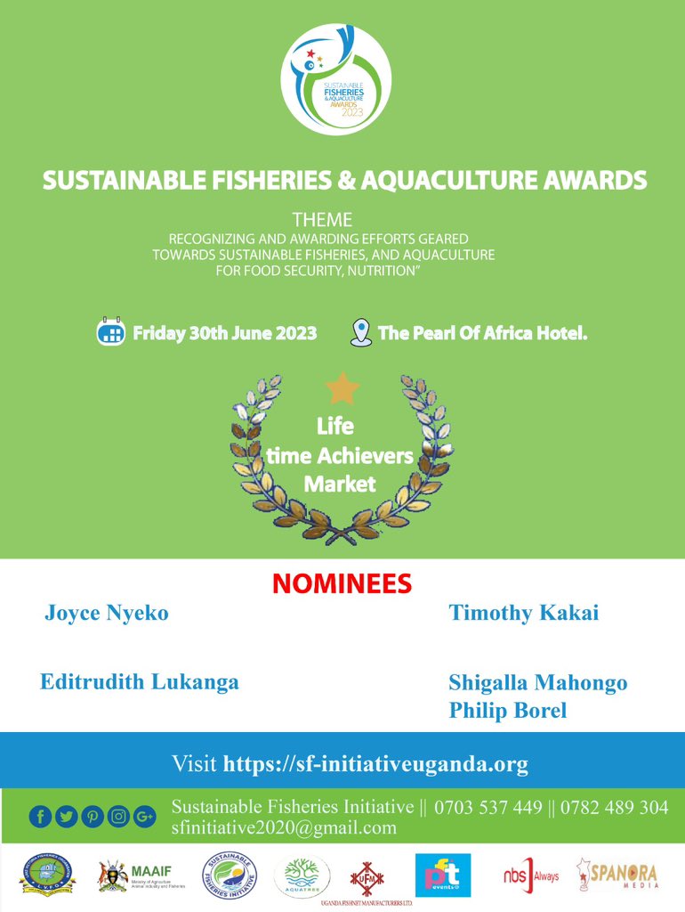 Editrudith Lukanga (@editrudithluka1) on Twitter photo “I am honored for the nomination”
Sustainable Fisheries and Aquaculture Awards 2023 recognizes and awards efforts geared towards sustainable fisheries n aquaculture for food security and aquaculture. <a href="/FishInitiatives/">SUSTAINABLE FISHERIES INITIATIVE UGANDA.</a> <a href="/EMEDO19/">EMEDO Tanzania</a> <a href="/MargaretNakato/">Margaret Nakato</a> @_JessicaBlythe “I am honored for the nomination”
Sustainable Fisheries and Aquaculture Awards 2023 recognizes and awards efforts geared towards sustainable fisheries n aquaculture for food security and aquaculture. <a href="/FishInitiatives/">SUSTAINABLE FISHERIES INITIATIVE UGANDA.</a> <a href="/EMEDO19/">EMEDO Tanzania</a> <a href="/MargaretNakato/">Margaret Nakato</a> @_JessicaBlythe