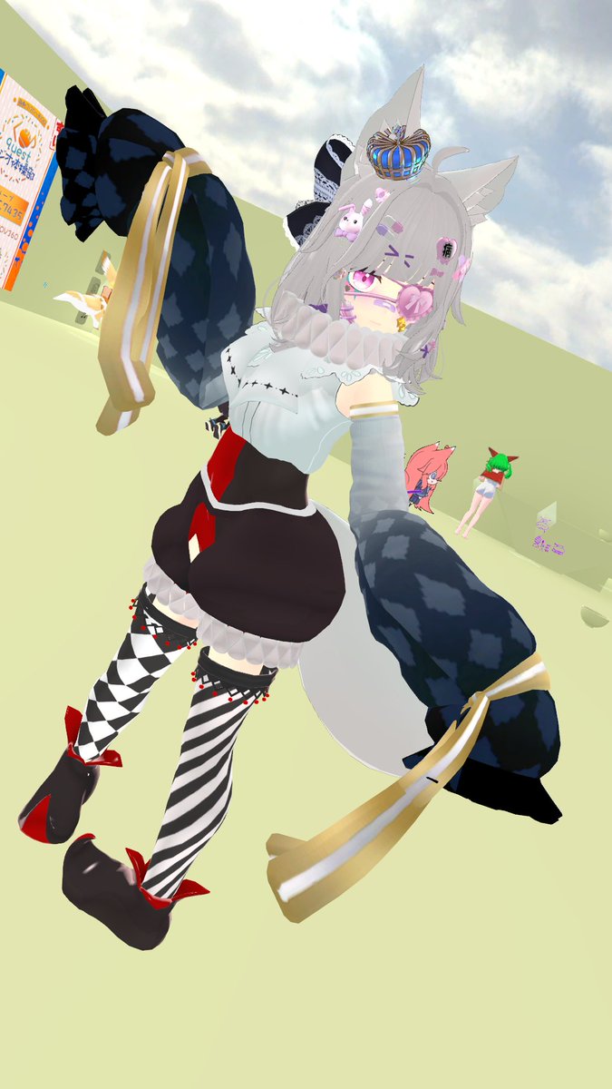 ZIN1978's tweet image. かどちゃんと会うと写真を撮らないといけない衝動に・・・ｗｗｗ

＃VRChat