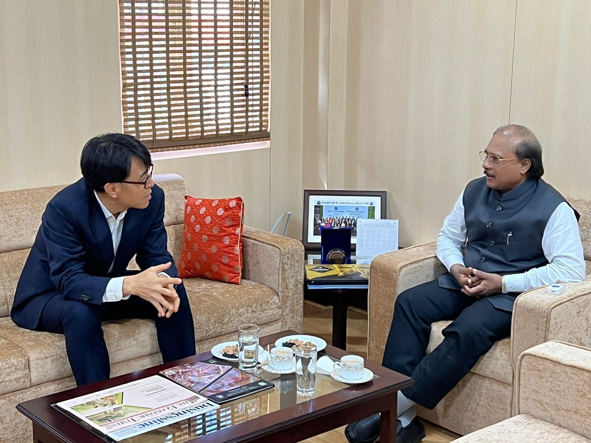 Extremely happy to have a warm farewell meeting with my great friend Mr. Young Seup Kwon, Consul General, Rep. of South Korea. He had expressed immense happiness to have served at Chennai &amp; conveyed Greetings on the 6th anniversary of GST. Wish you all success in New Assignment.